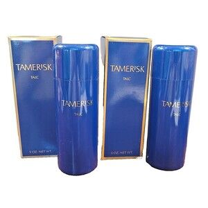 (2) Vtg Mary Kay TAMERISK For MEN Talc POWDER Full Size 3 oz Each NIB Shelfware